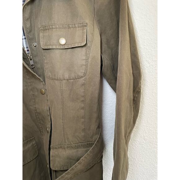 Talbots Olive Green Jacket Womens size medium petite EUC Fall Comfy Jacket - Picture 5 of 7